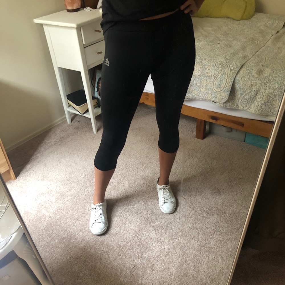 adidas techfit Climalite 3/4 black leggings MEDIUM